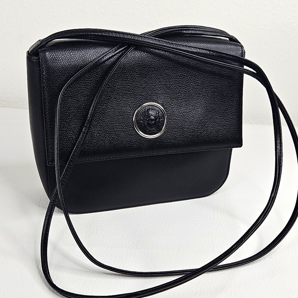 Authentic Gianni Versace 90's Leather Crossbody S… - image 1